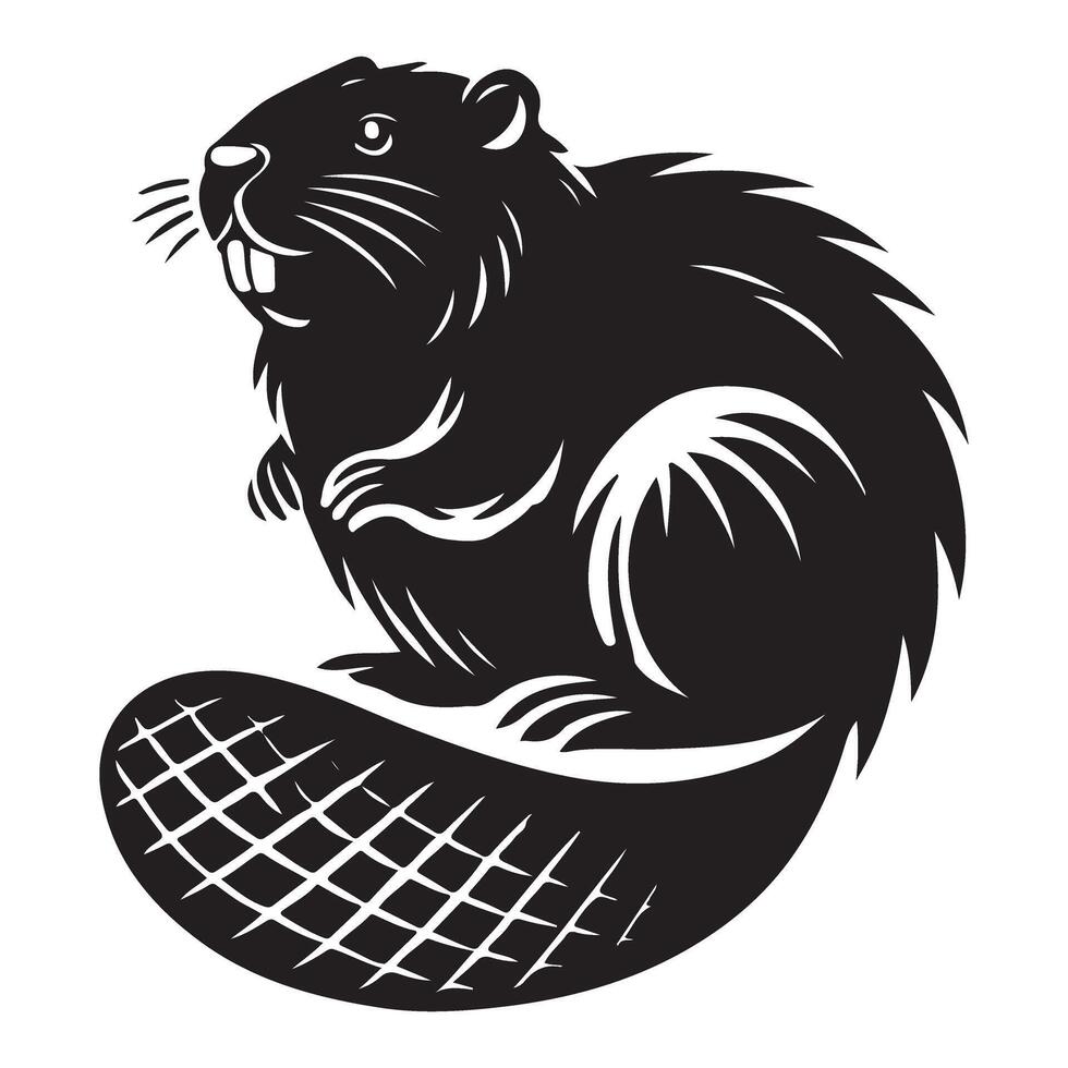Beaver Silhouette Graphic Design vector