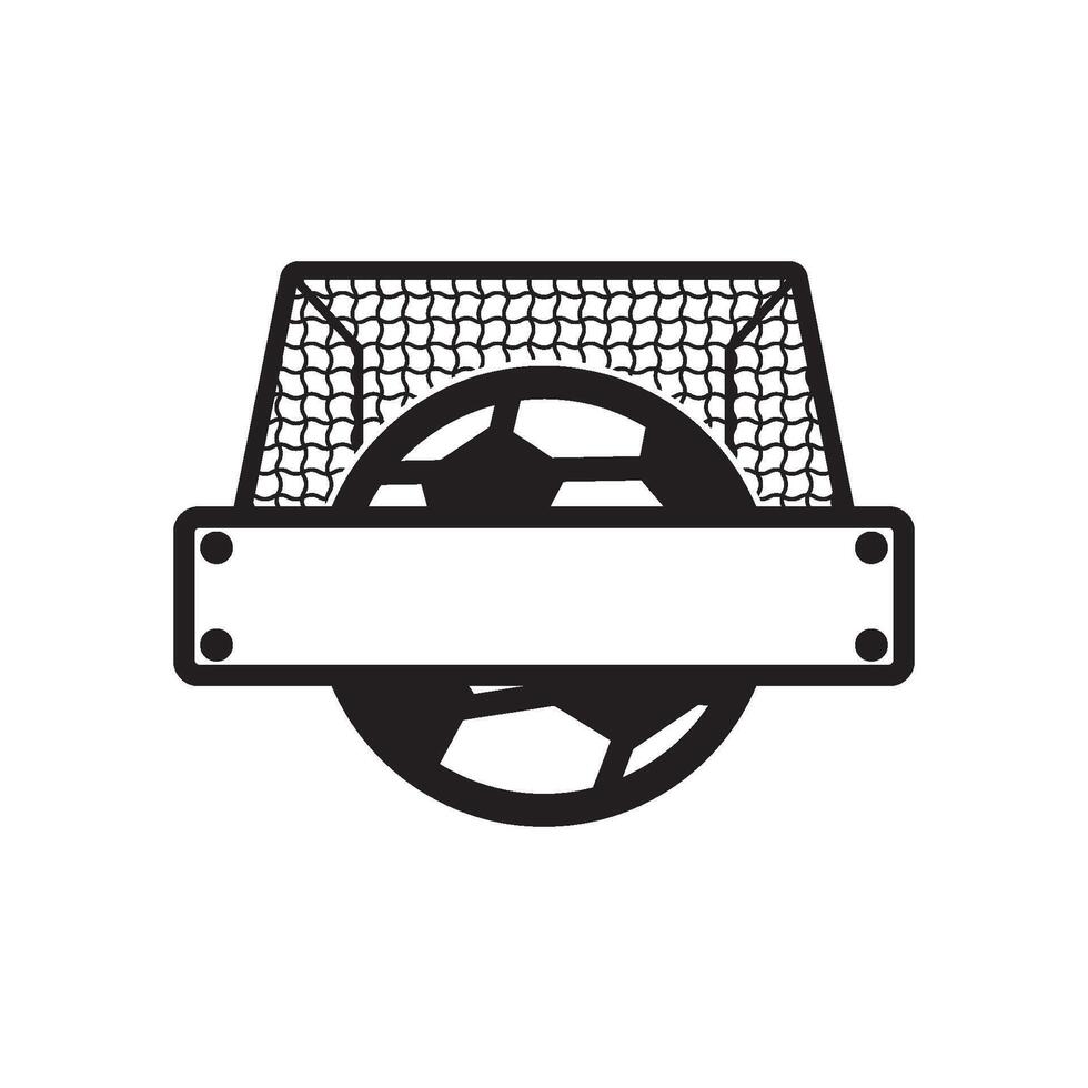 A black and white soccer ball in a net vector
