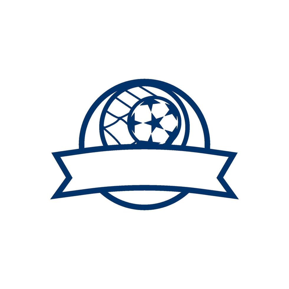 A soccer ball with ribbon and ribbon on it vector