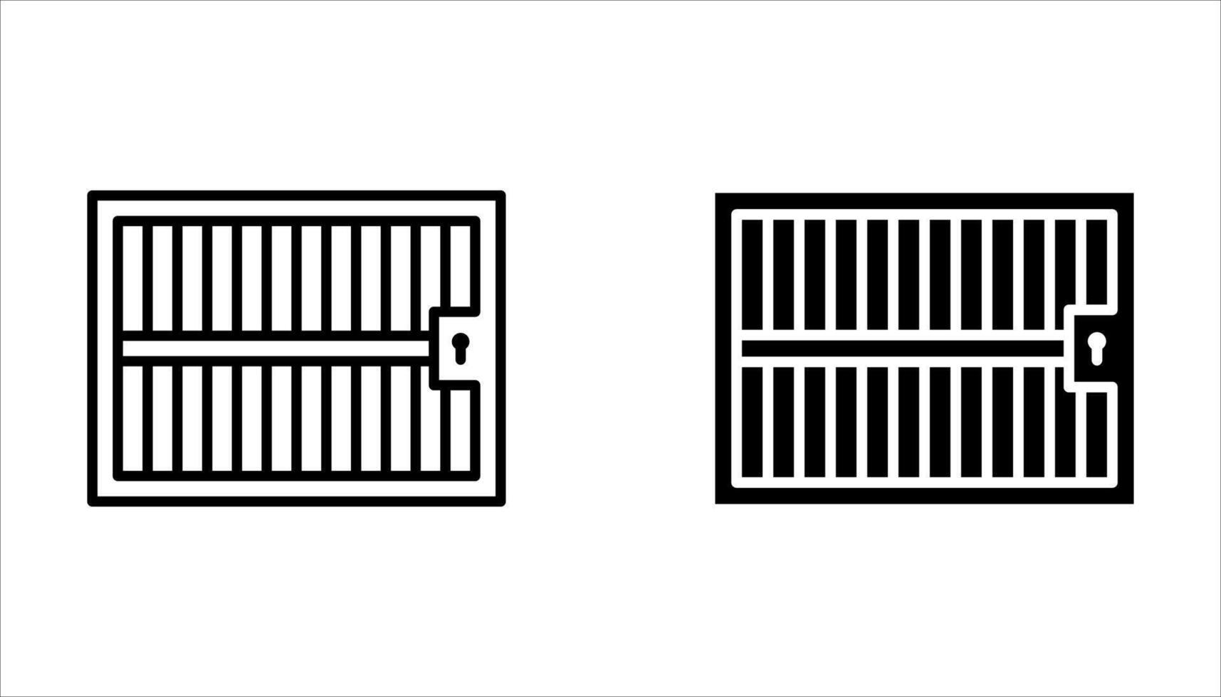 prison icon set. vector