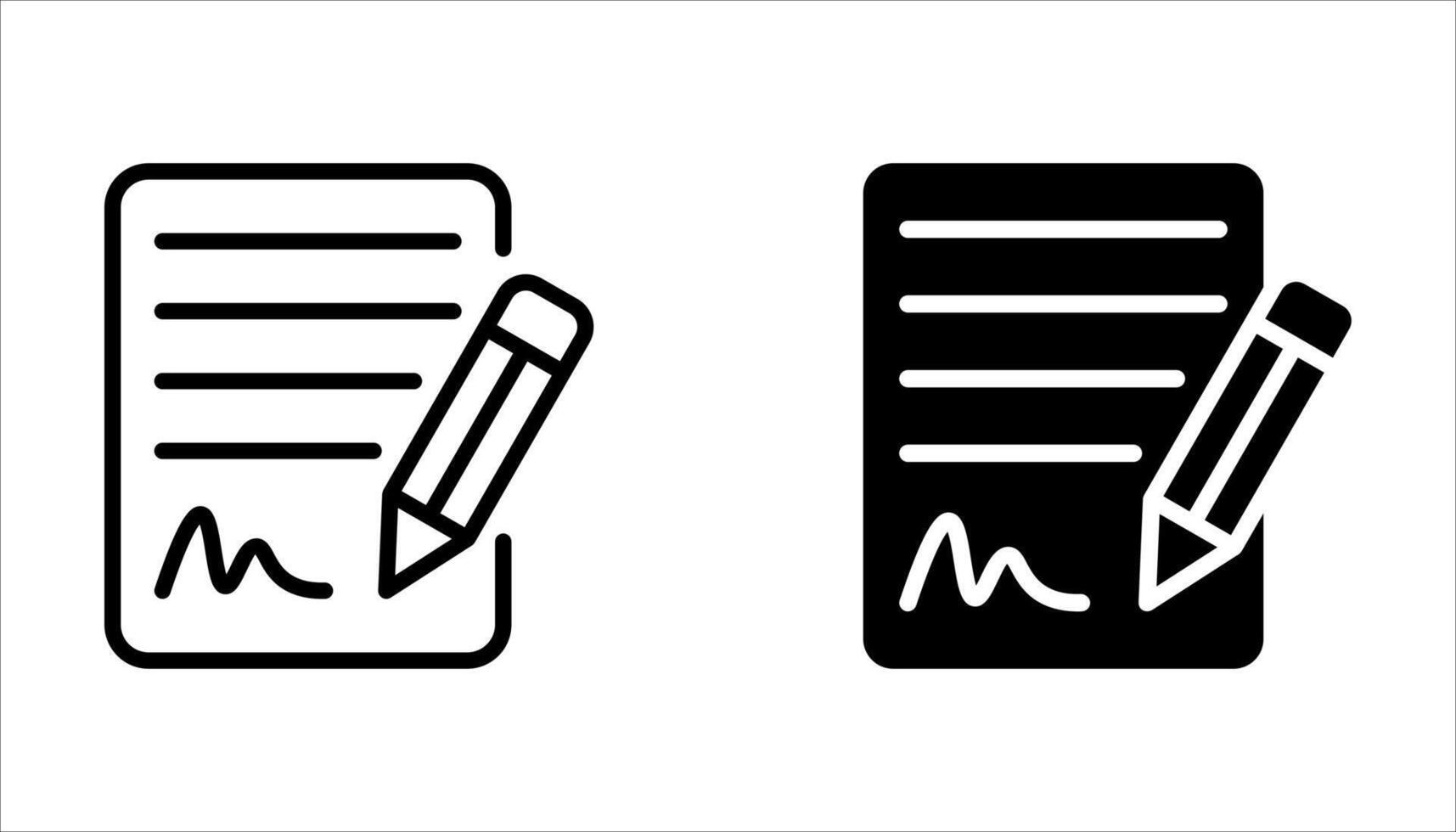 contract icon set, vector