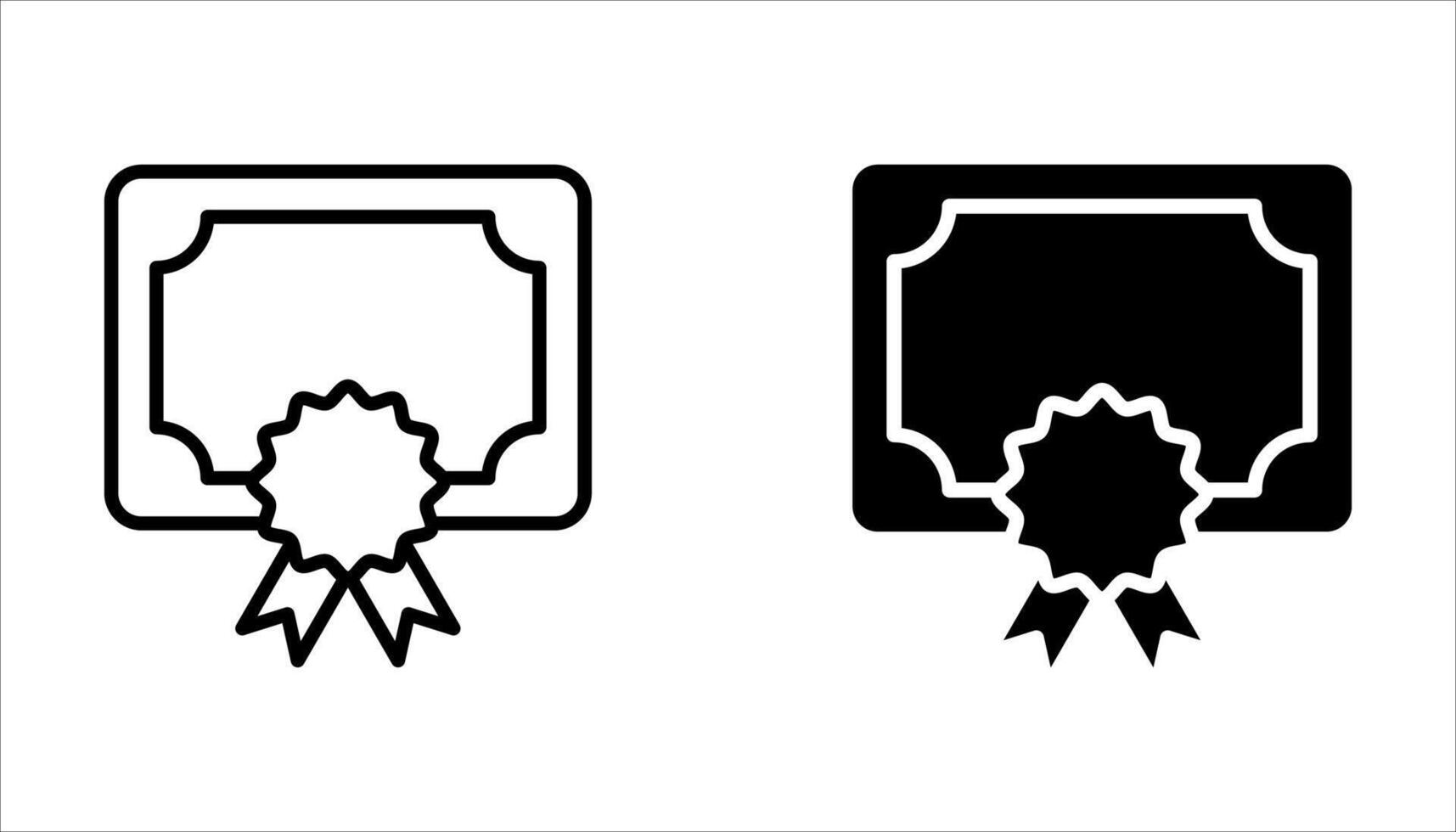 certificate icon set, vector
