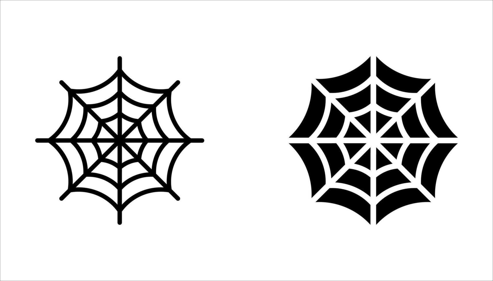 spider web icon set, vector