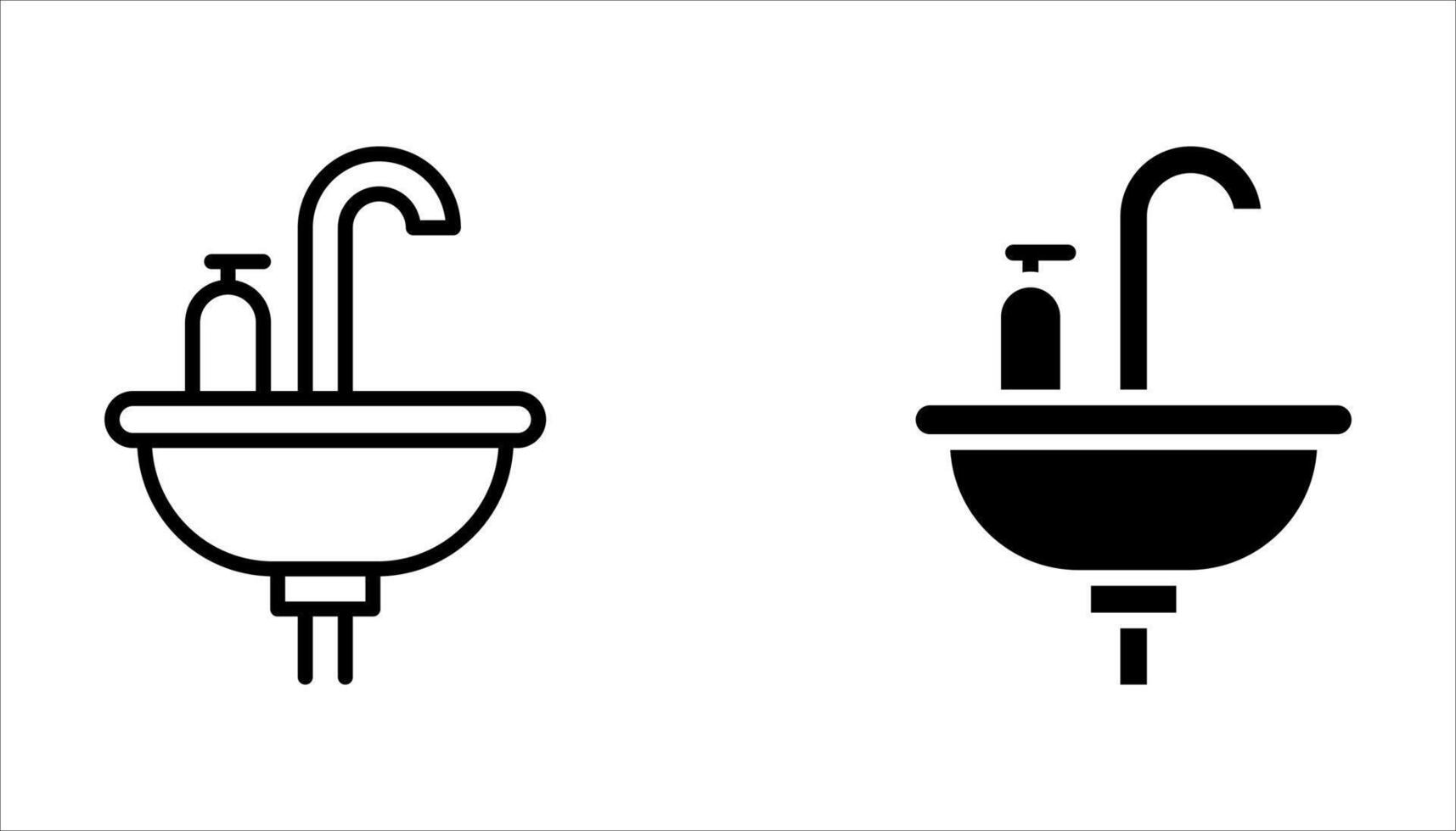 sink icon set. vector