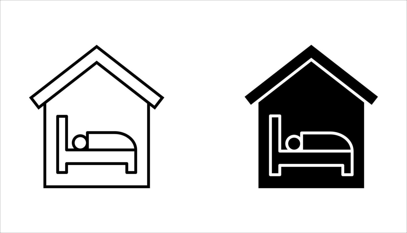 hotel building icon set, vector