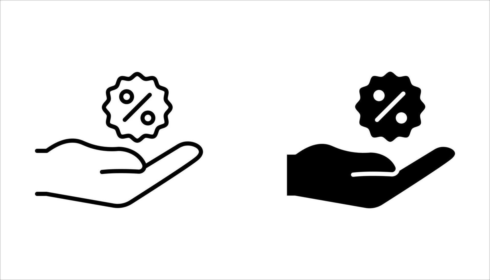 discount icon set, vector