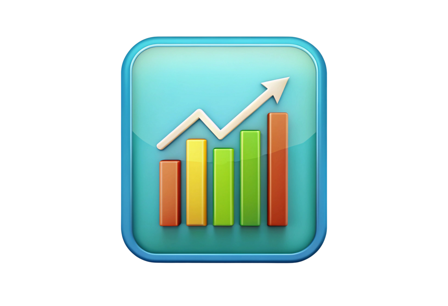 business graph icon with a bar chart png