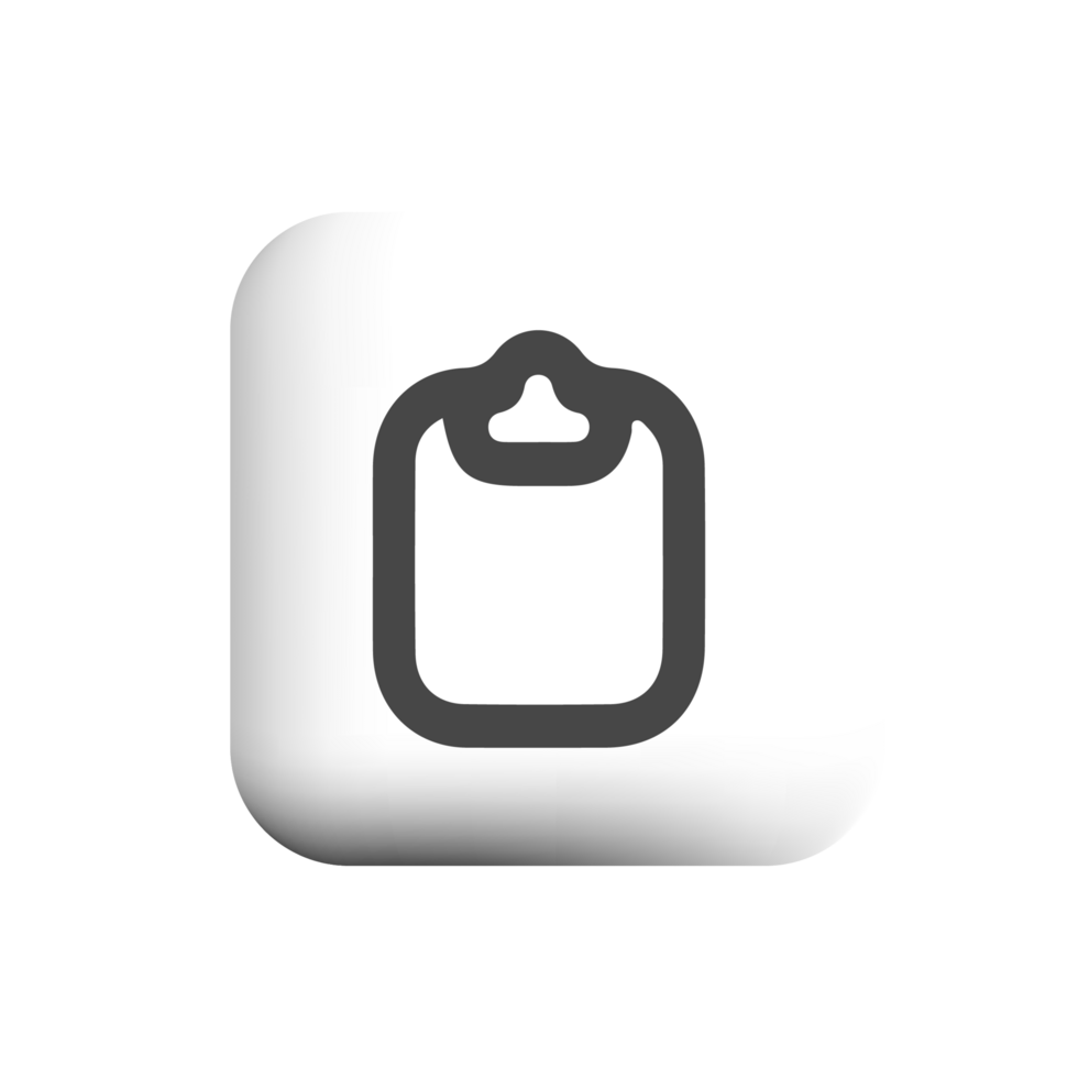 A black and white icon of a clipboard png