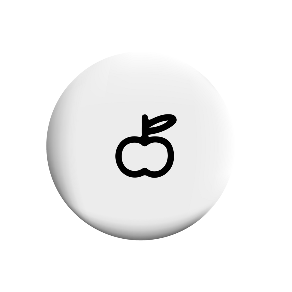 Apple icon on black background illustration png