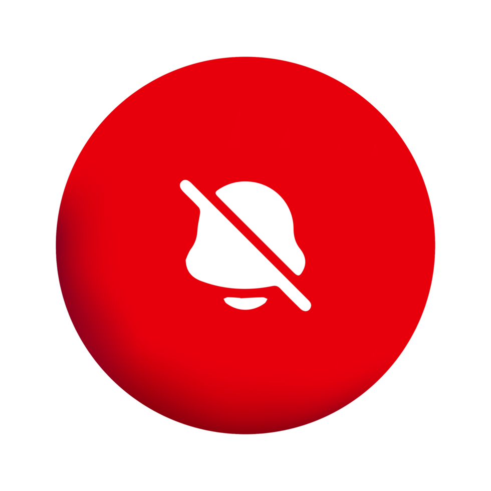 A red button with a no sign on it png