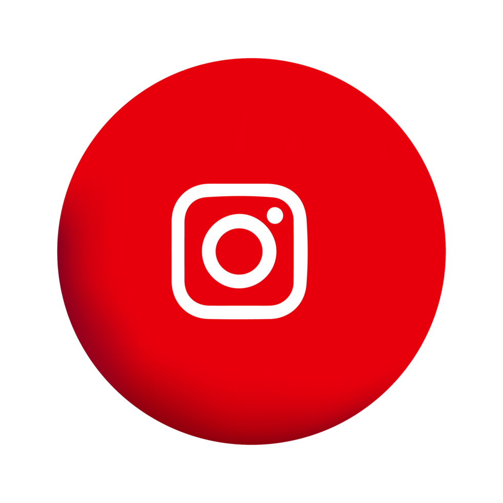 A red circle with the instagram logo on it png