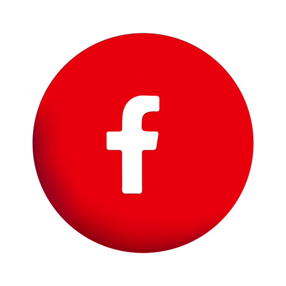Facebook logo in red circle png