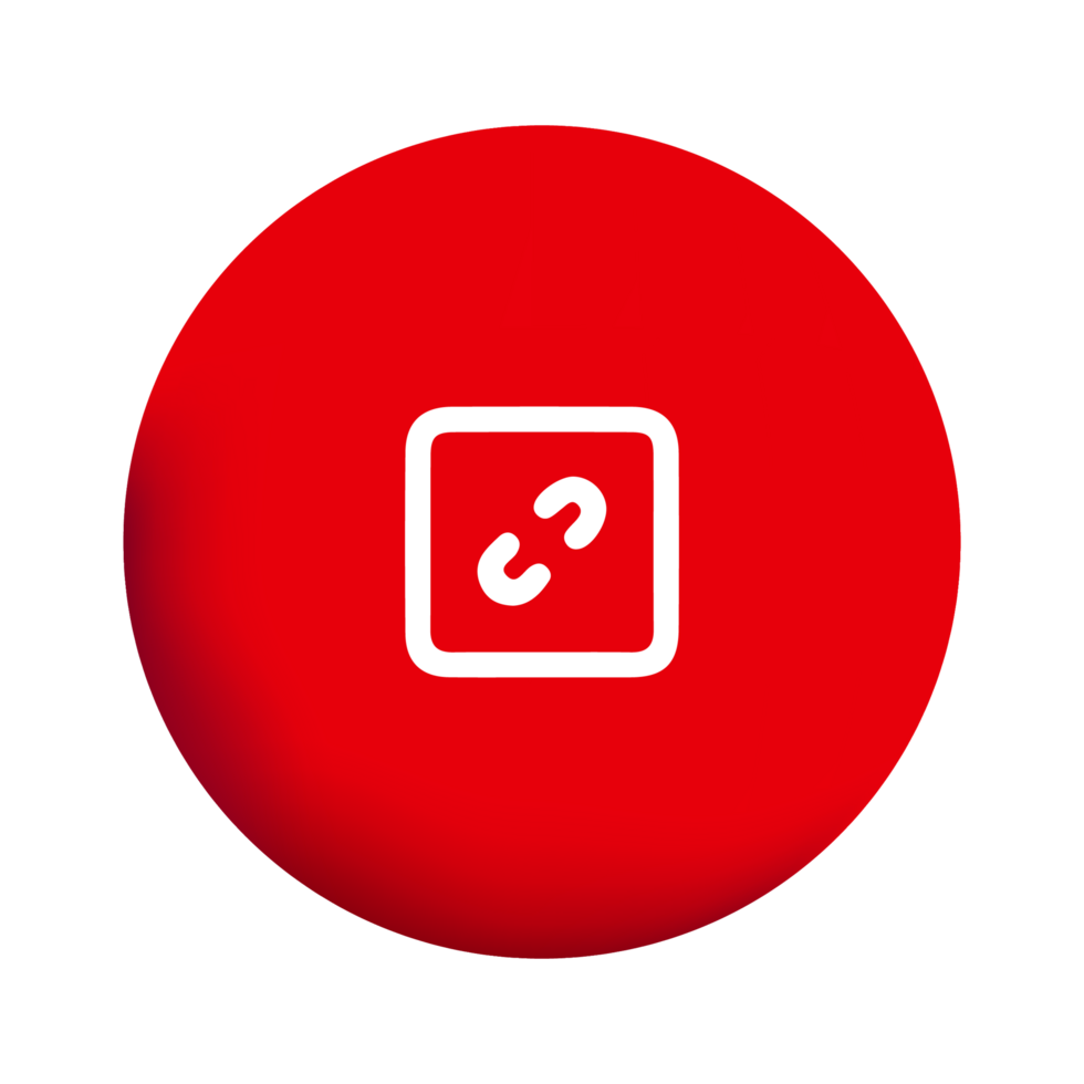 A red button with a link icon on it png