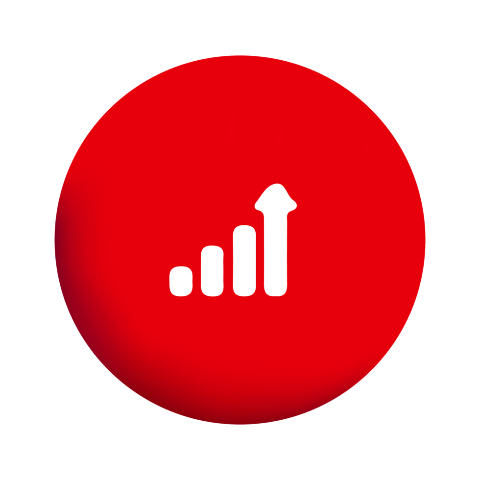 A red circle with an arrow pointing up png