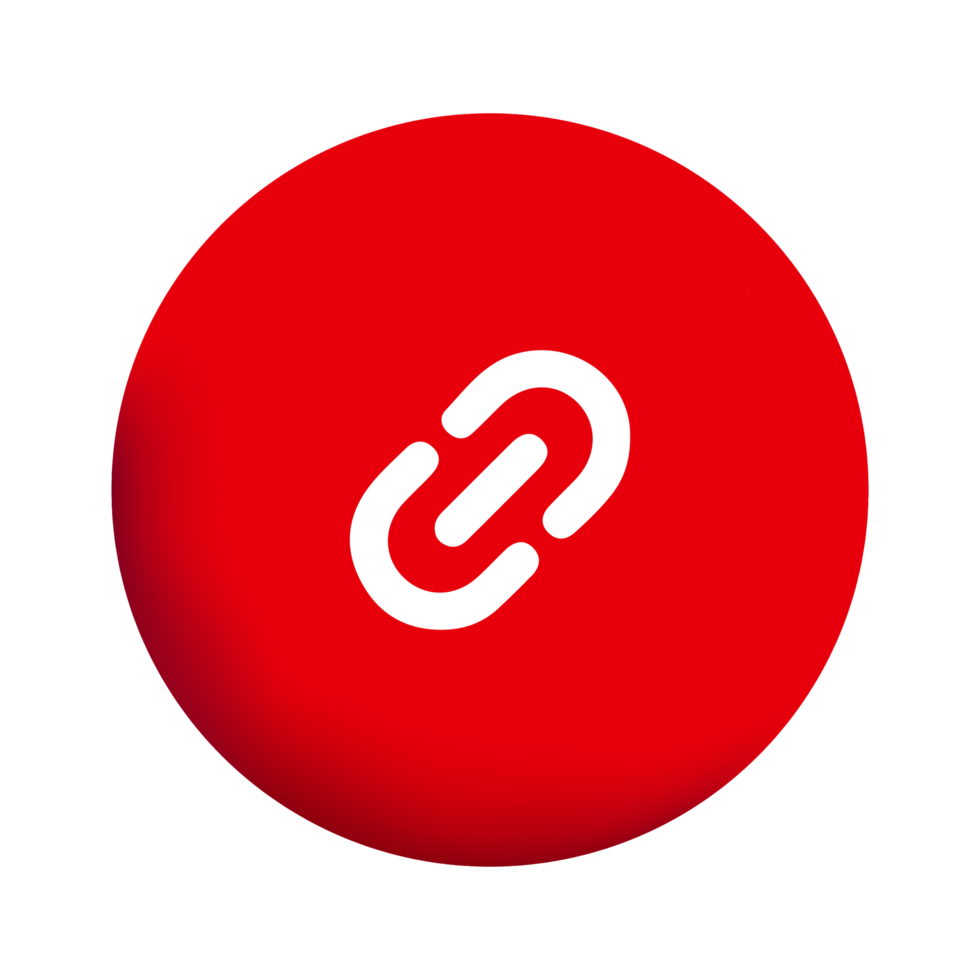 A red circle with a link icon on it png