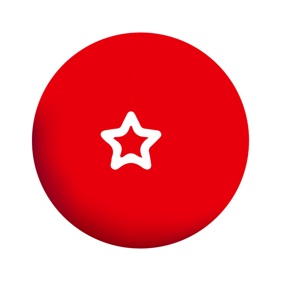 A red ball with a star on it png