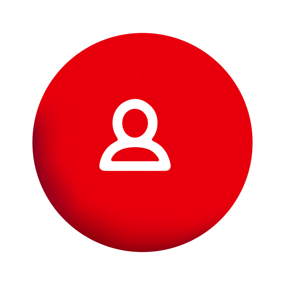 A red circle with a person icon on it png