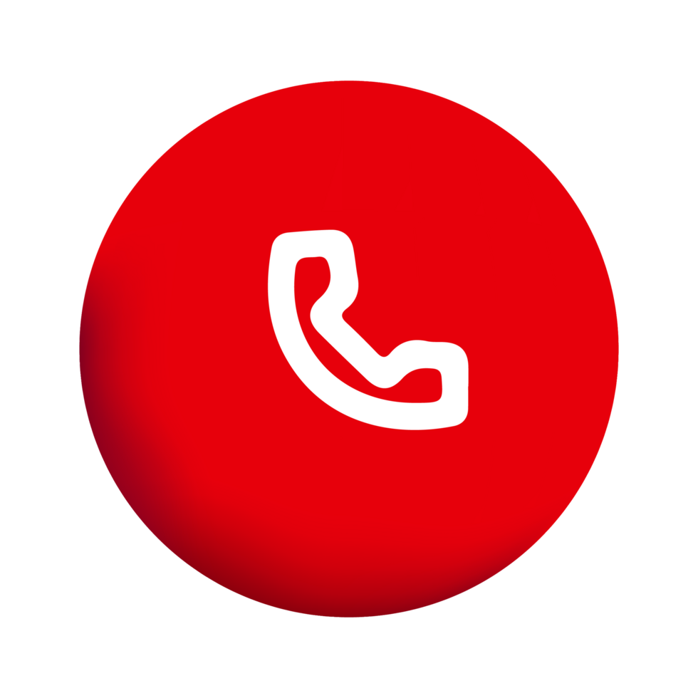 A red phone icon with a white number png