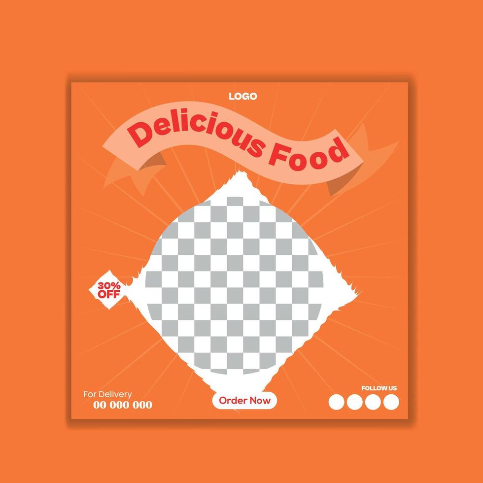 Food Social Media post design vector