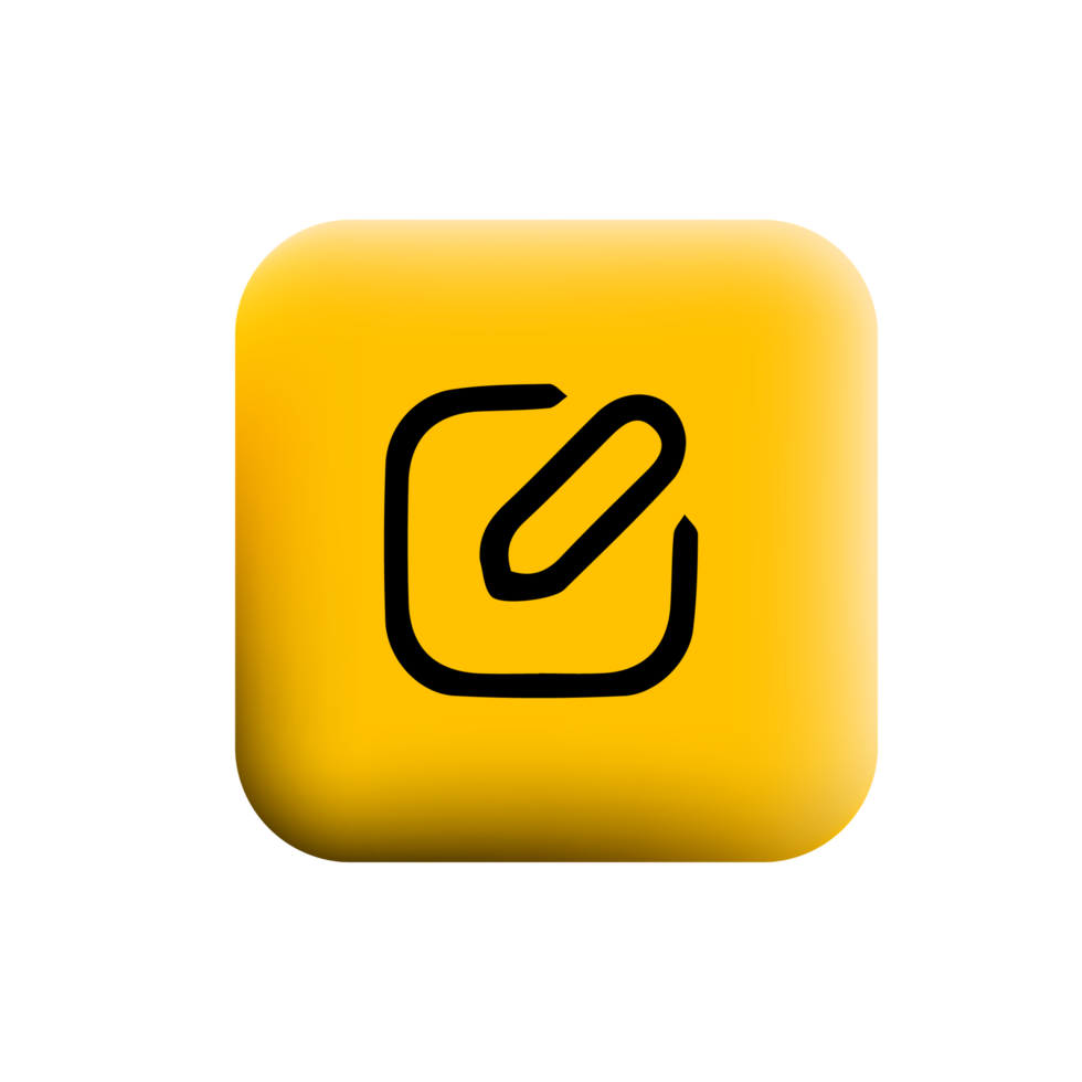 A yellow square with a black and white icon png