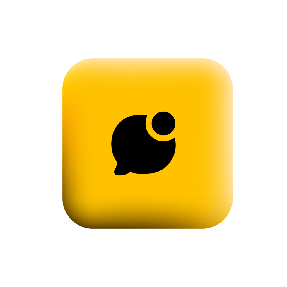 A yellow square button with a black circle png