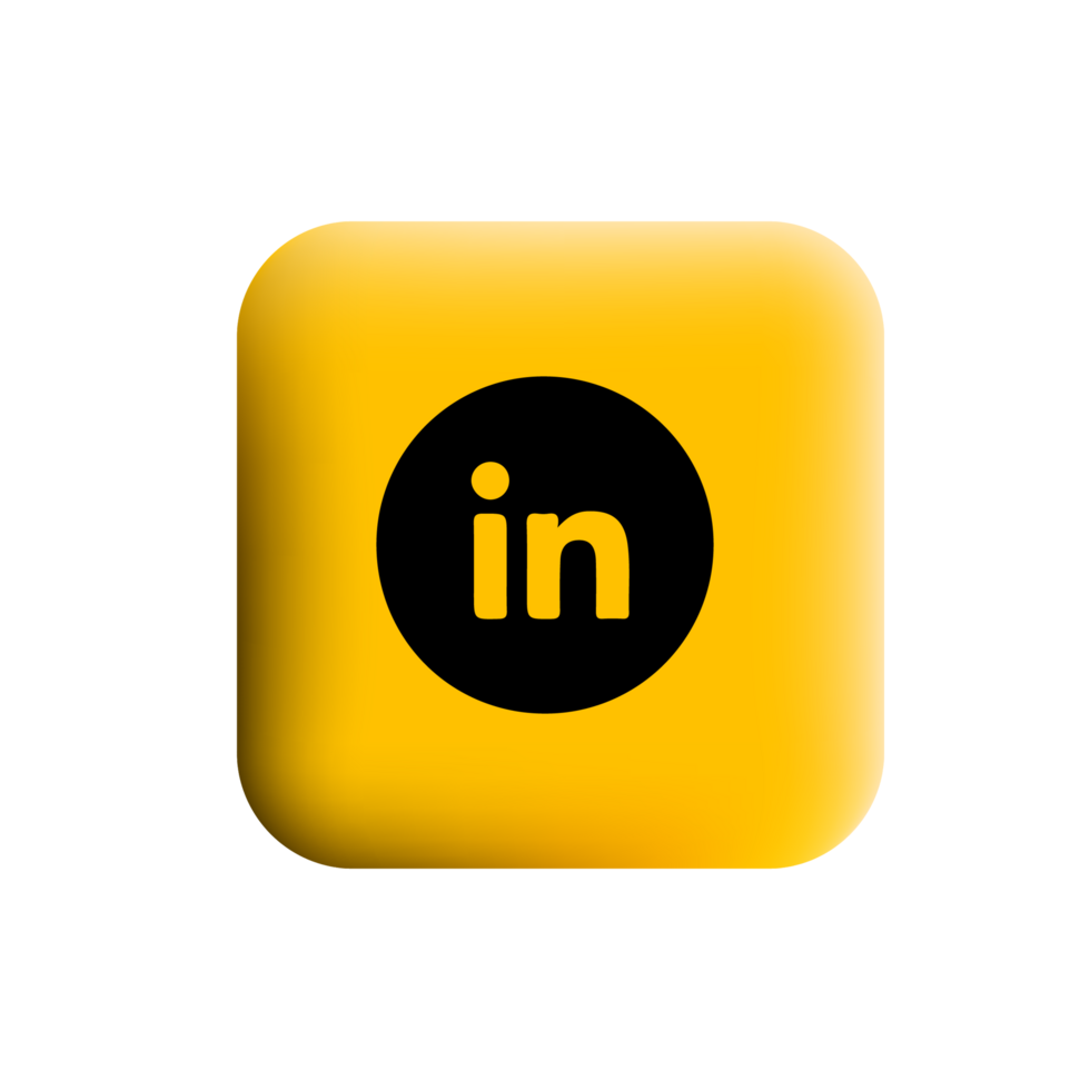 A yellow linked logo on a black background png