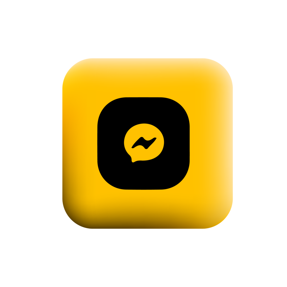 A yellow and black app icon with a chat bubble png