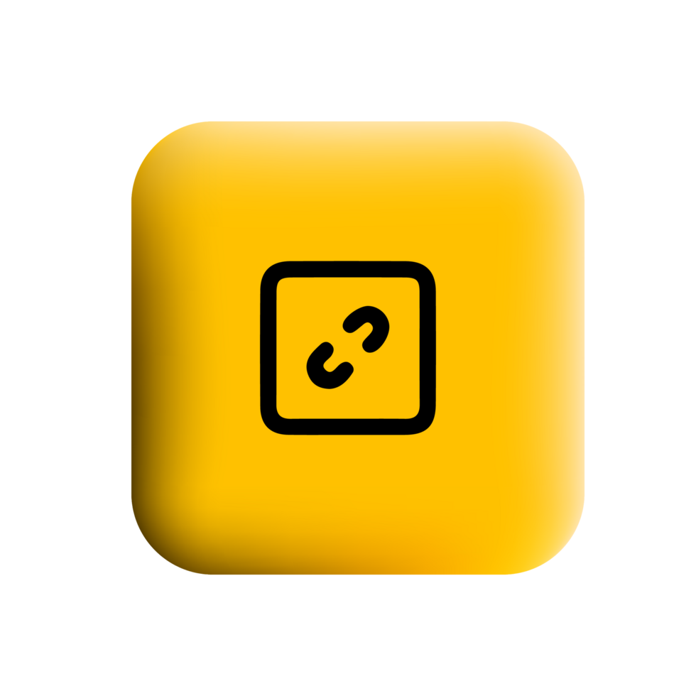 A yellow square button with a black square png