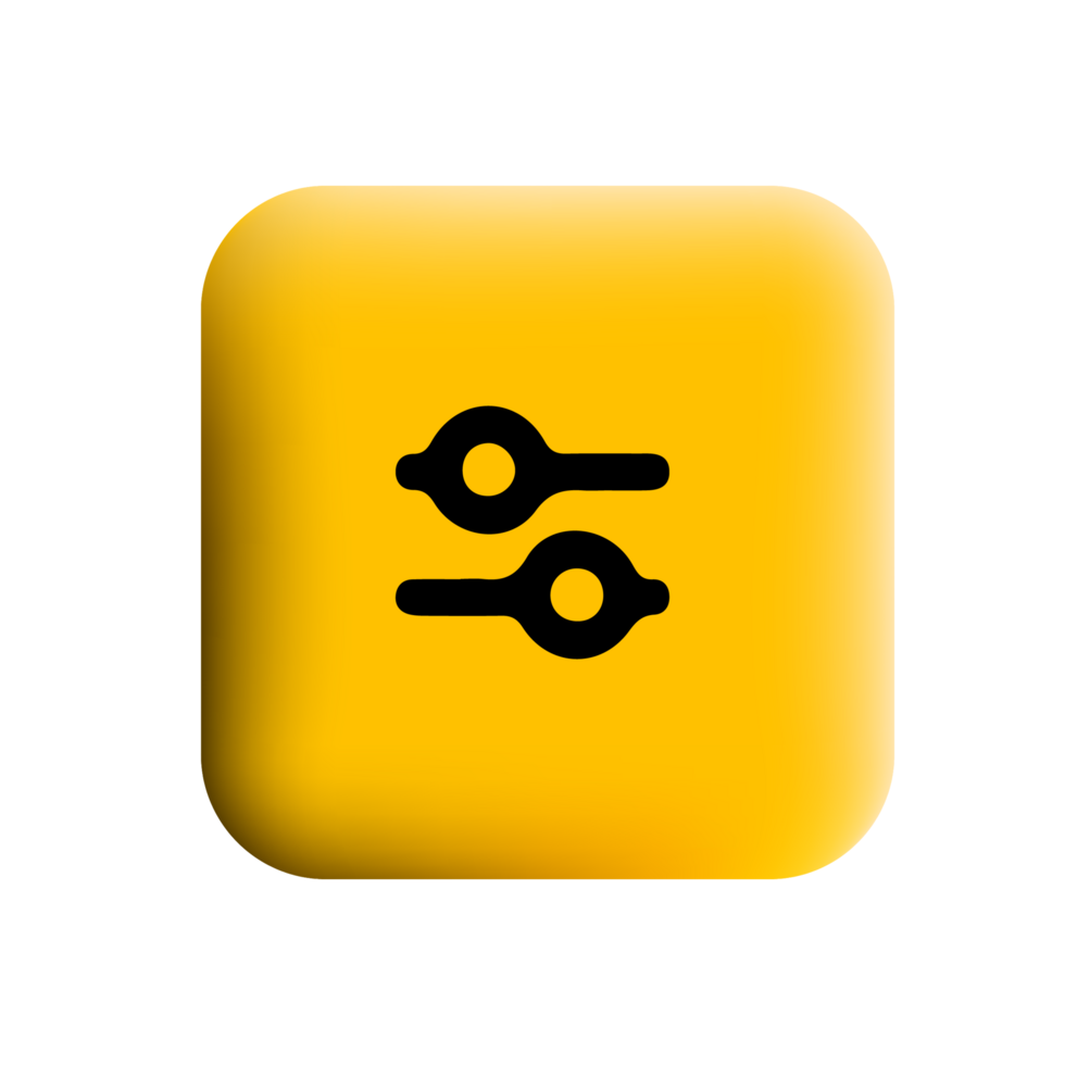 A yellow square button with two black icons png