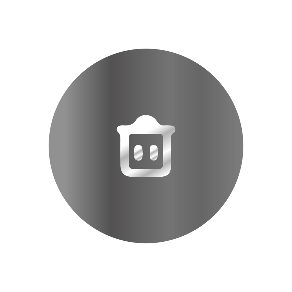 A white button with a black background png