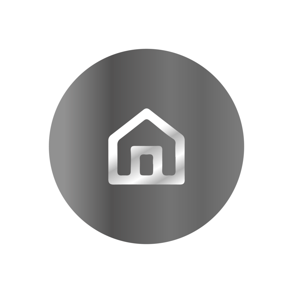 A house icon on a black background png