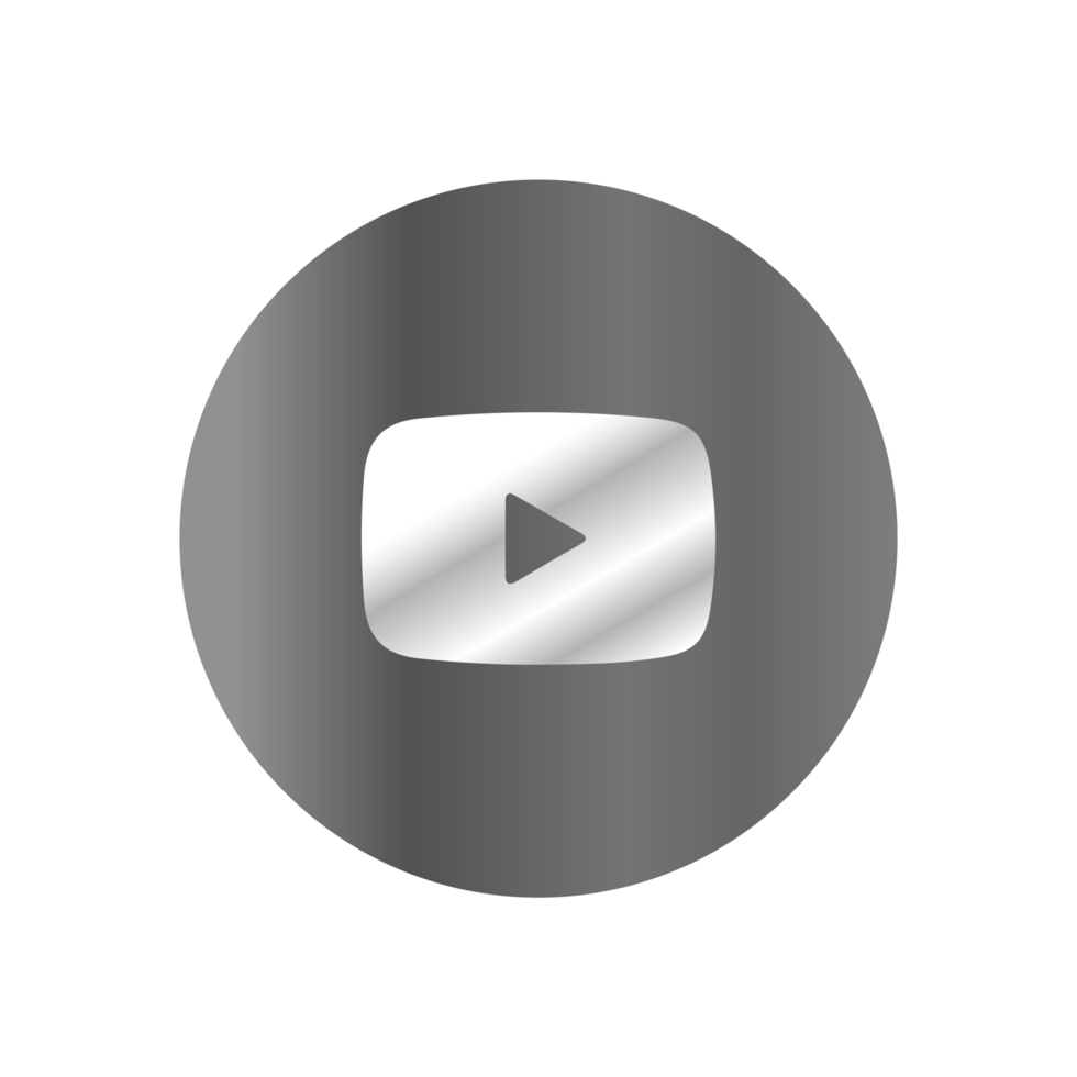 Youtube logo in a circle with a white border png