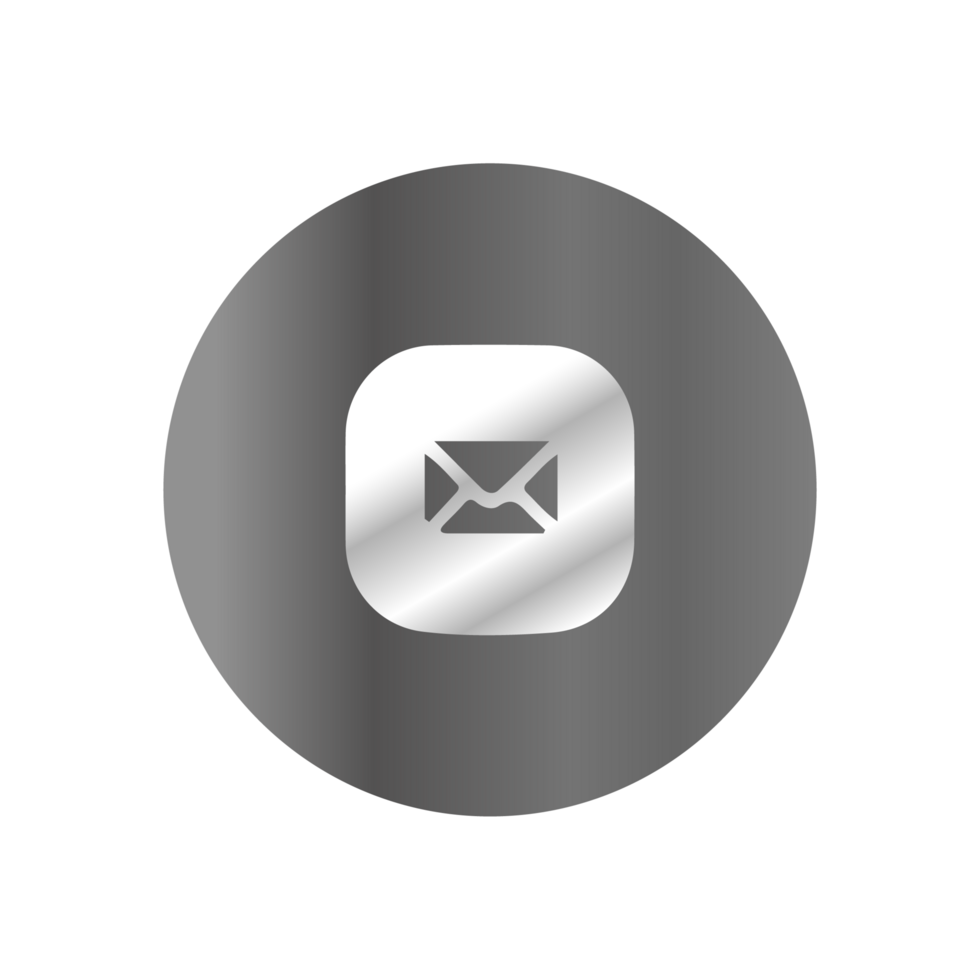 An email icon on a black background png