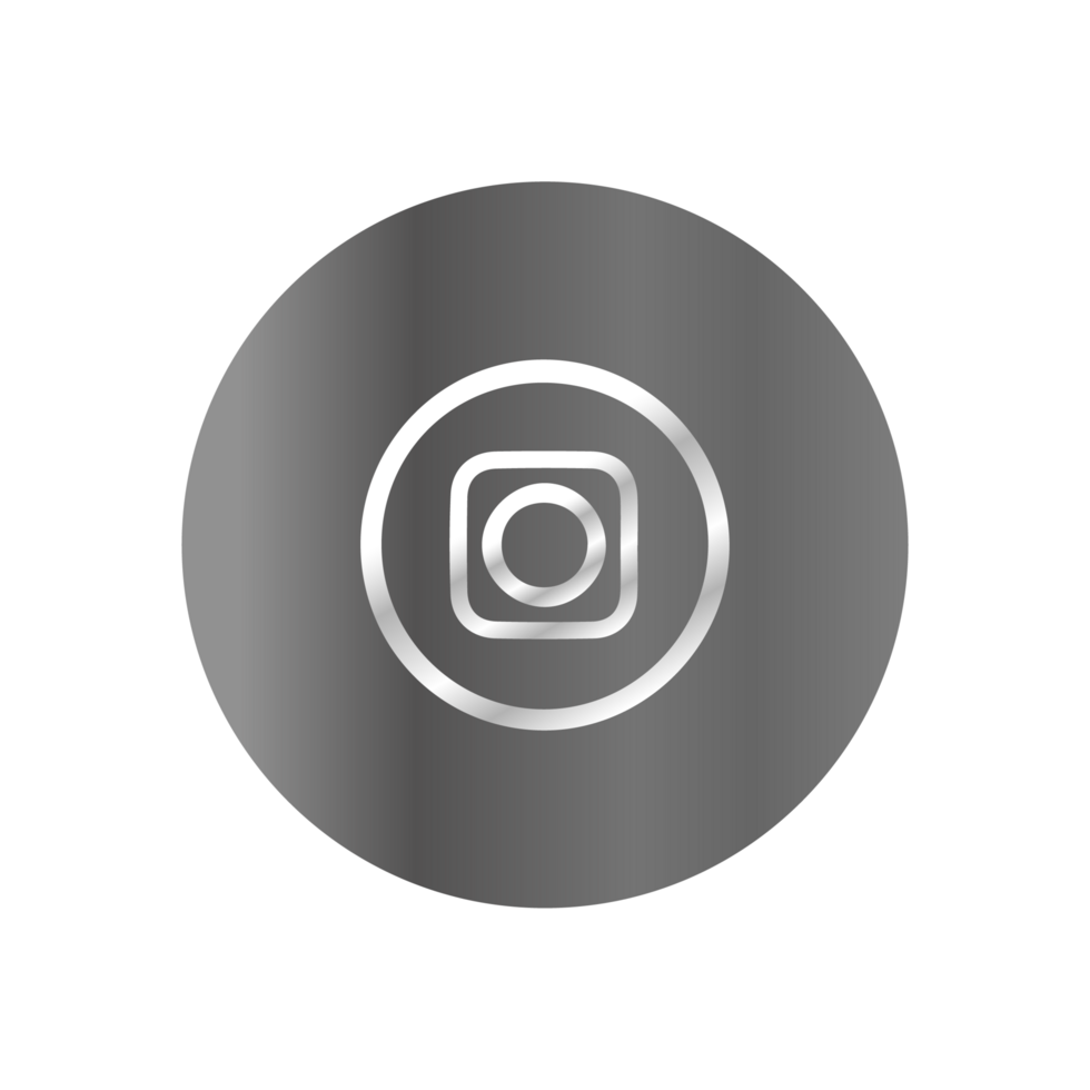 A white and silver button with a circle in the center png