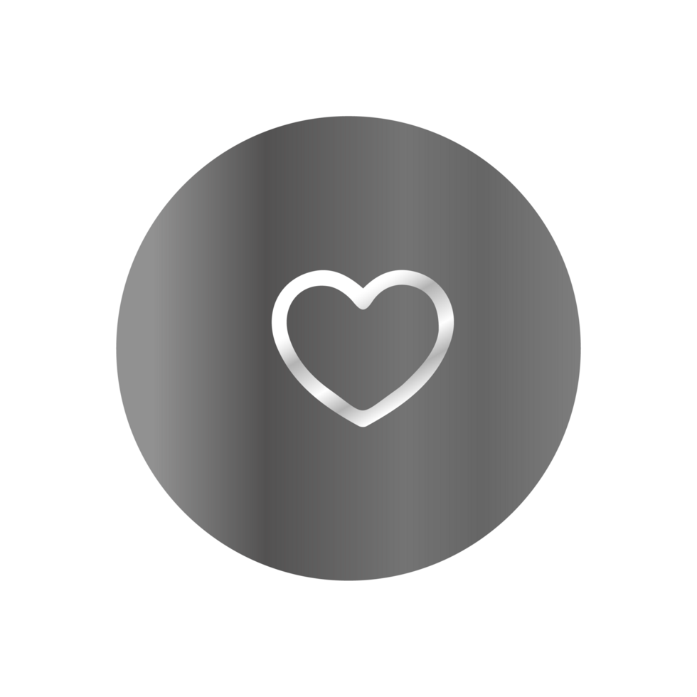 A heart icon on a black background png
