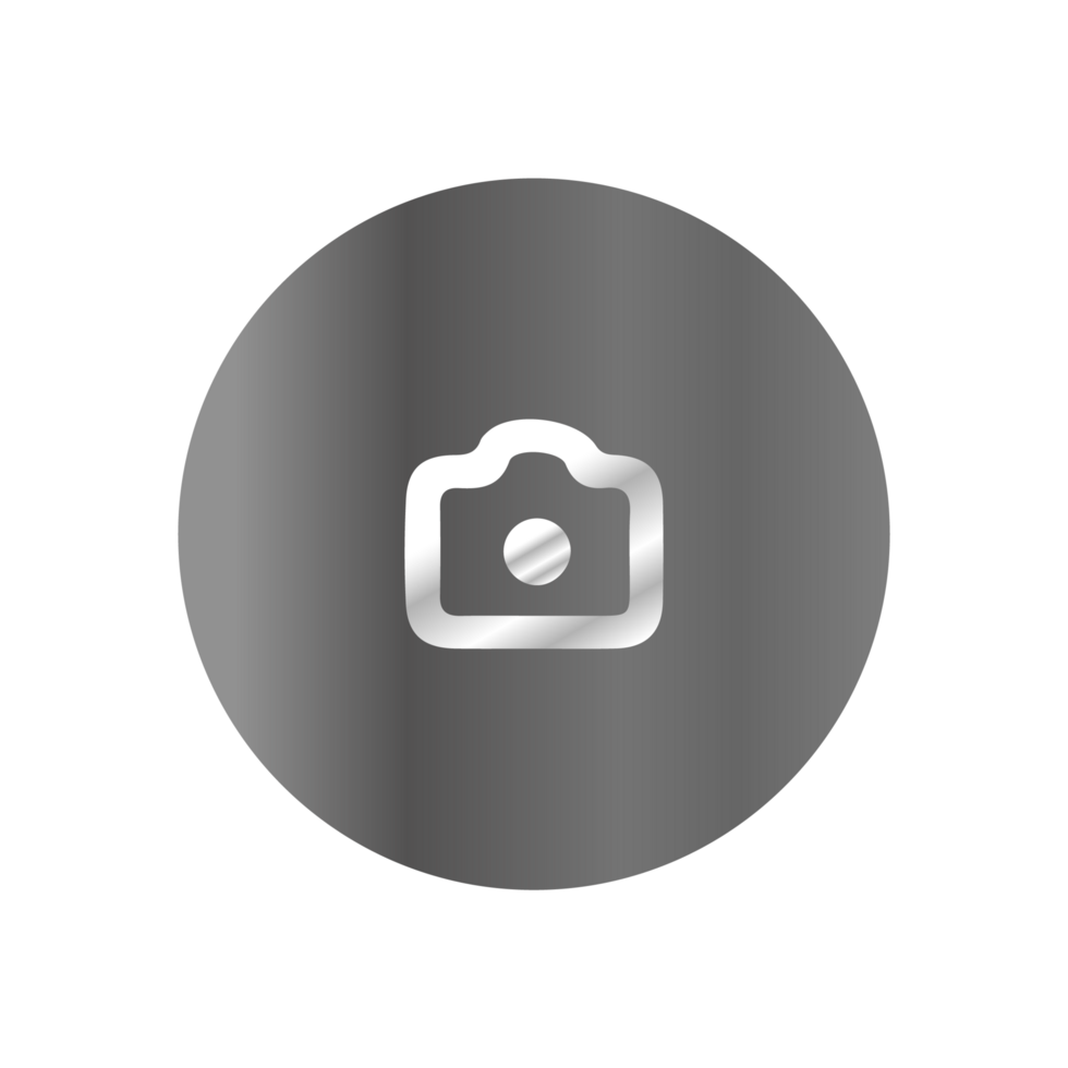 A camera icon on a black background png