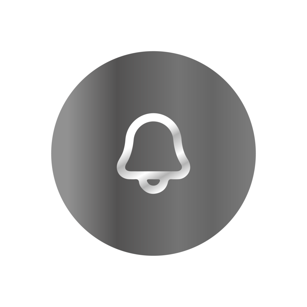 A bell icon on a black background png