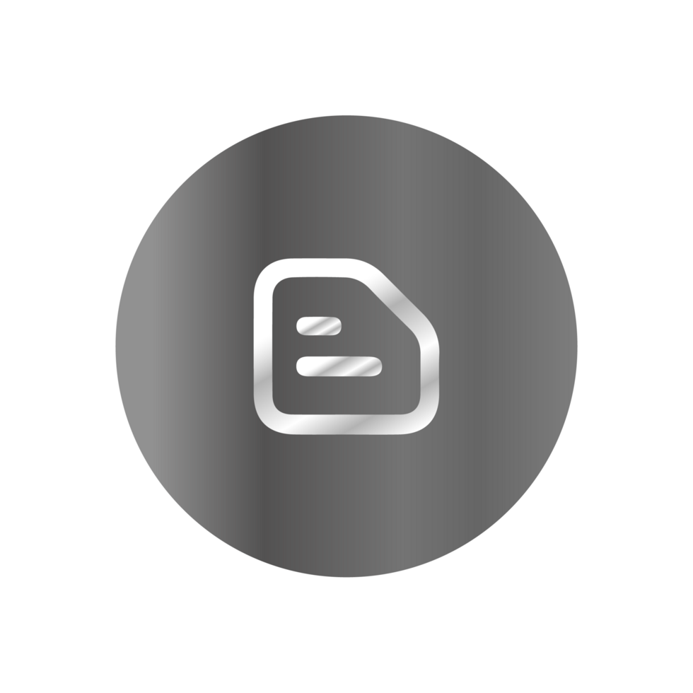 A silver icon with a white background png
