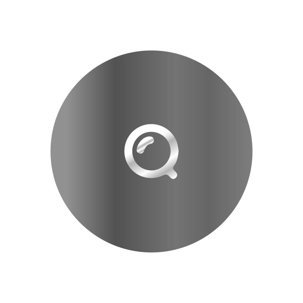 A magnifying glass icon on a black background png