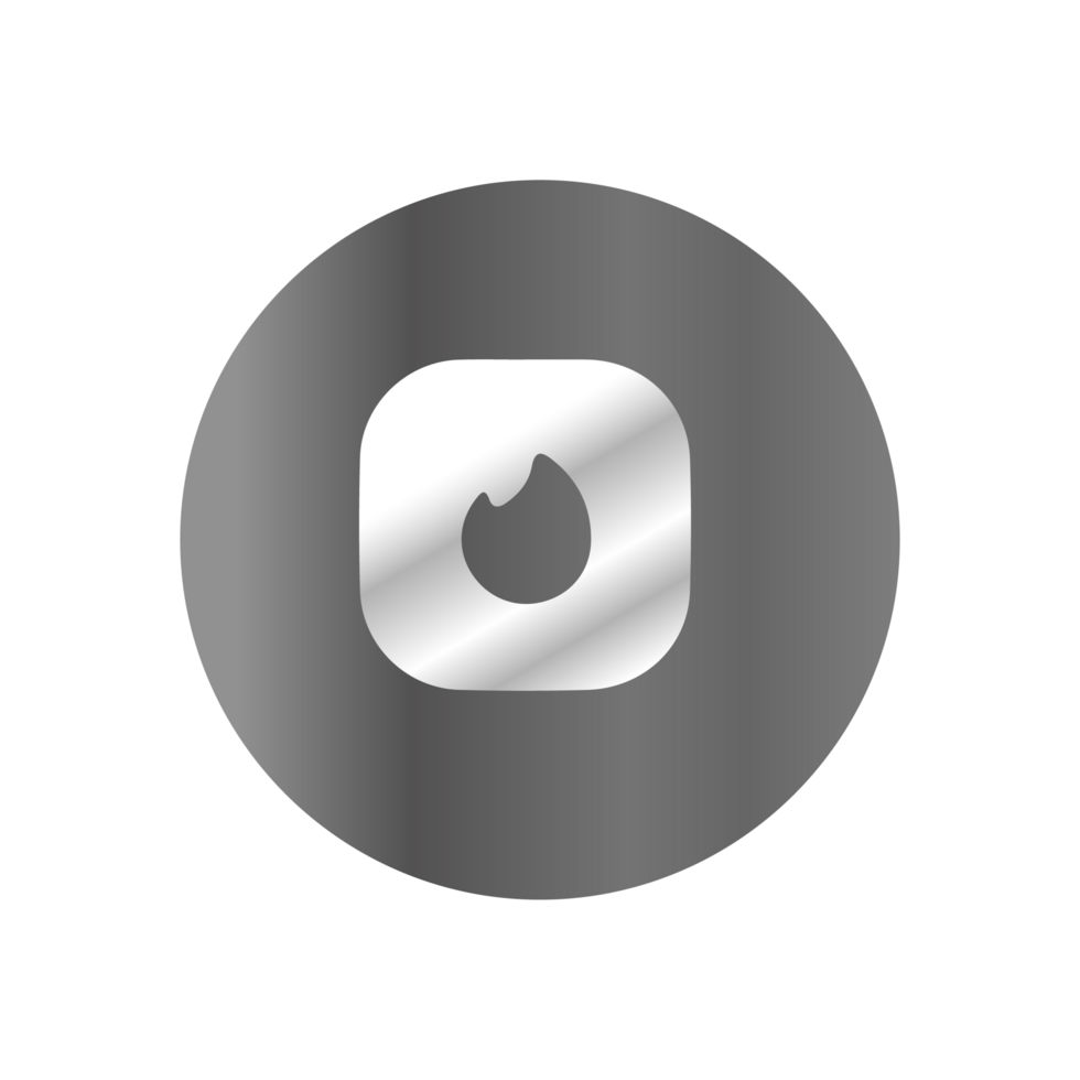 A white and silver icon with a flame png