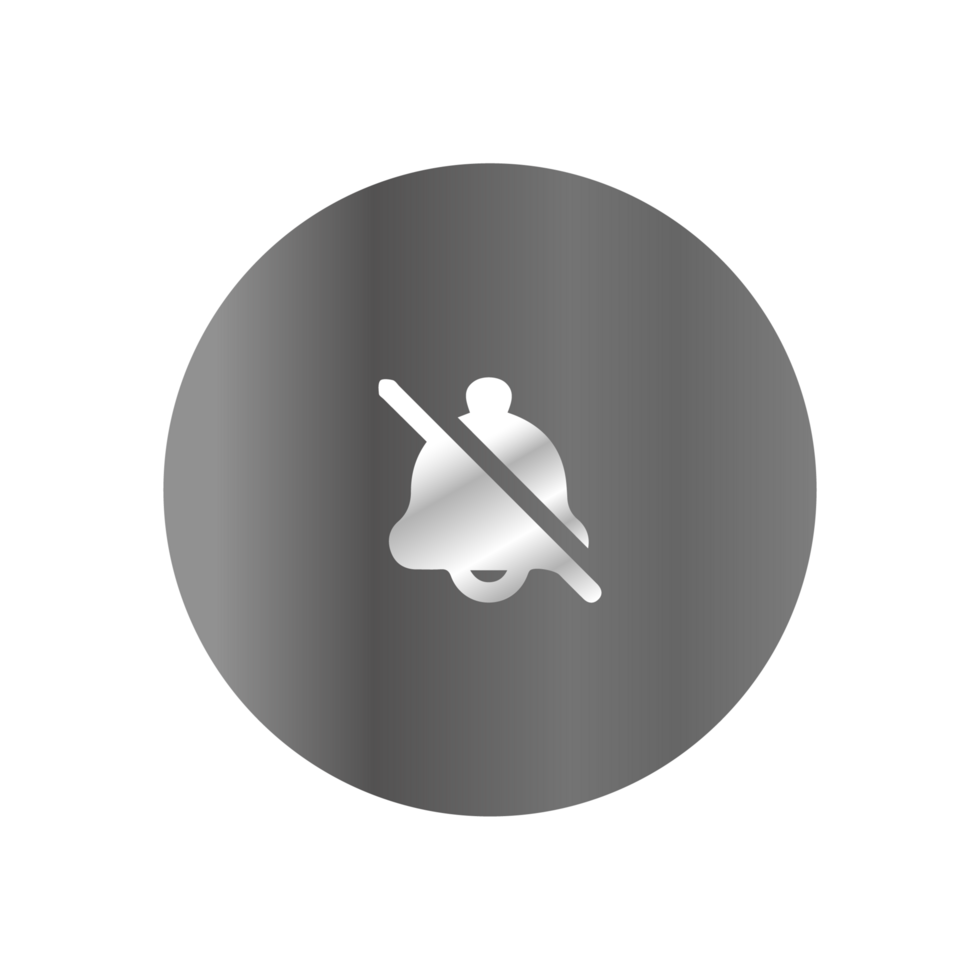 No bell icon on black background png