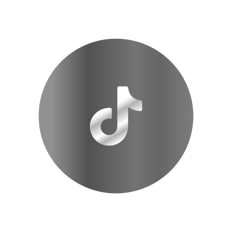 Tiktok logo in a circle with a white background png