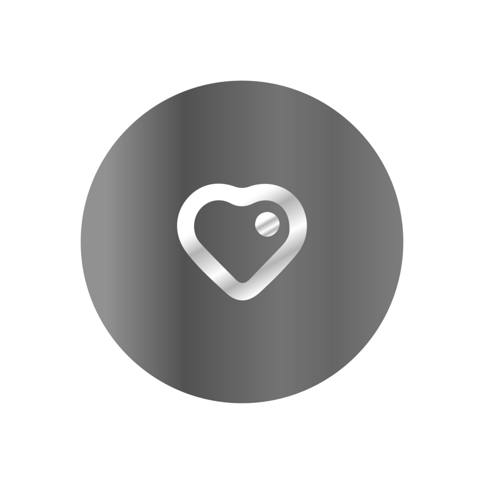 A heart icon on a black background png