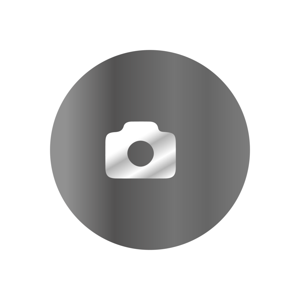 A camera icon on a black background png