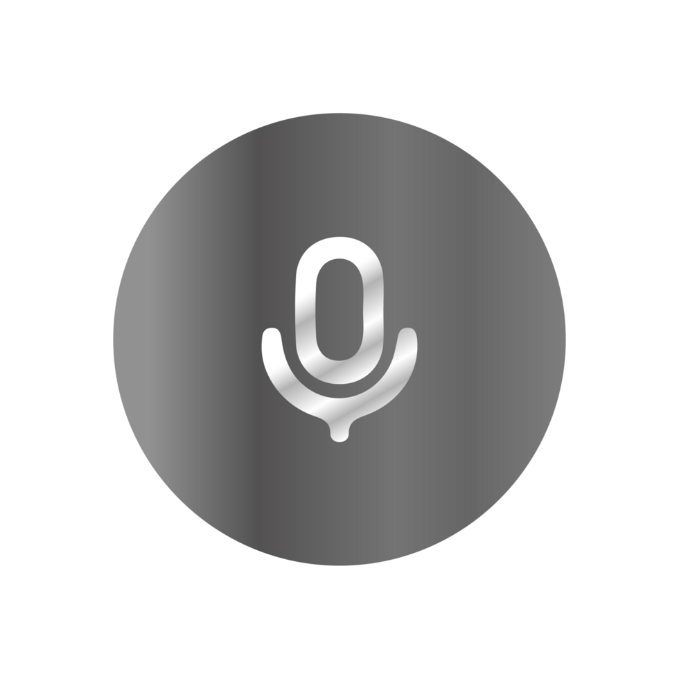 A microphone icon on a black background png