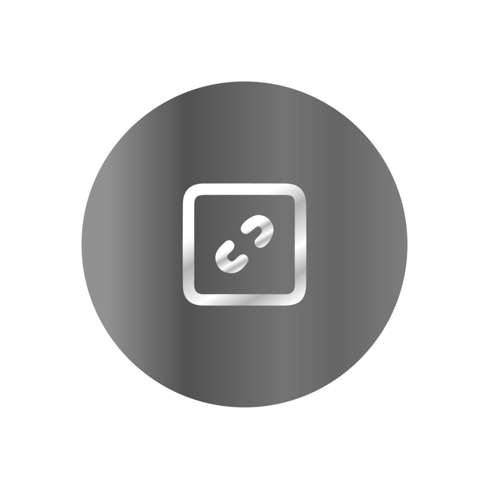 A link icon on a black background png