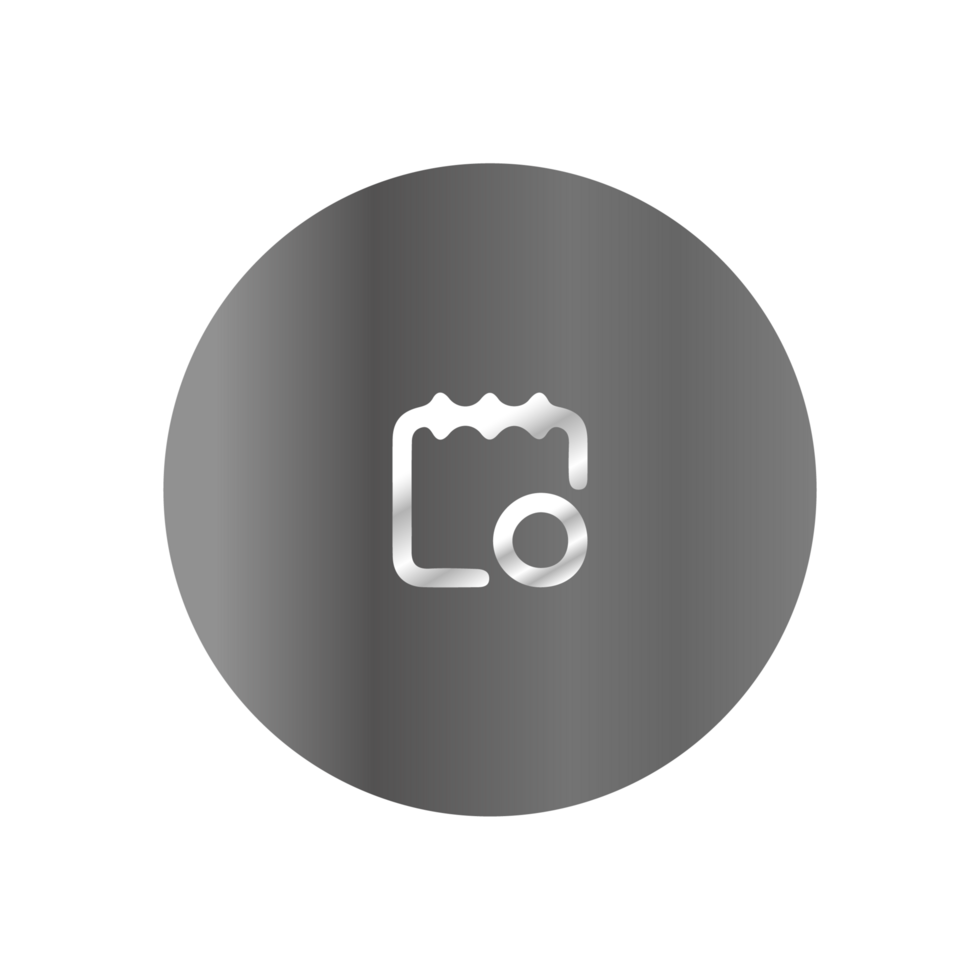 A white button with a black background png