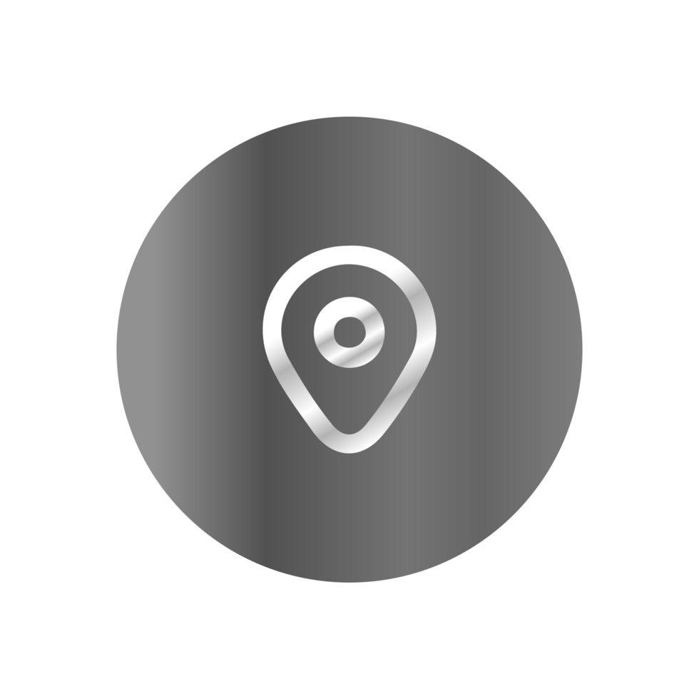 A location pin icon on a black background png