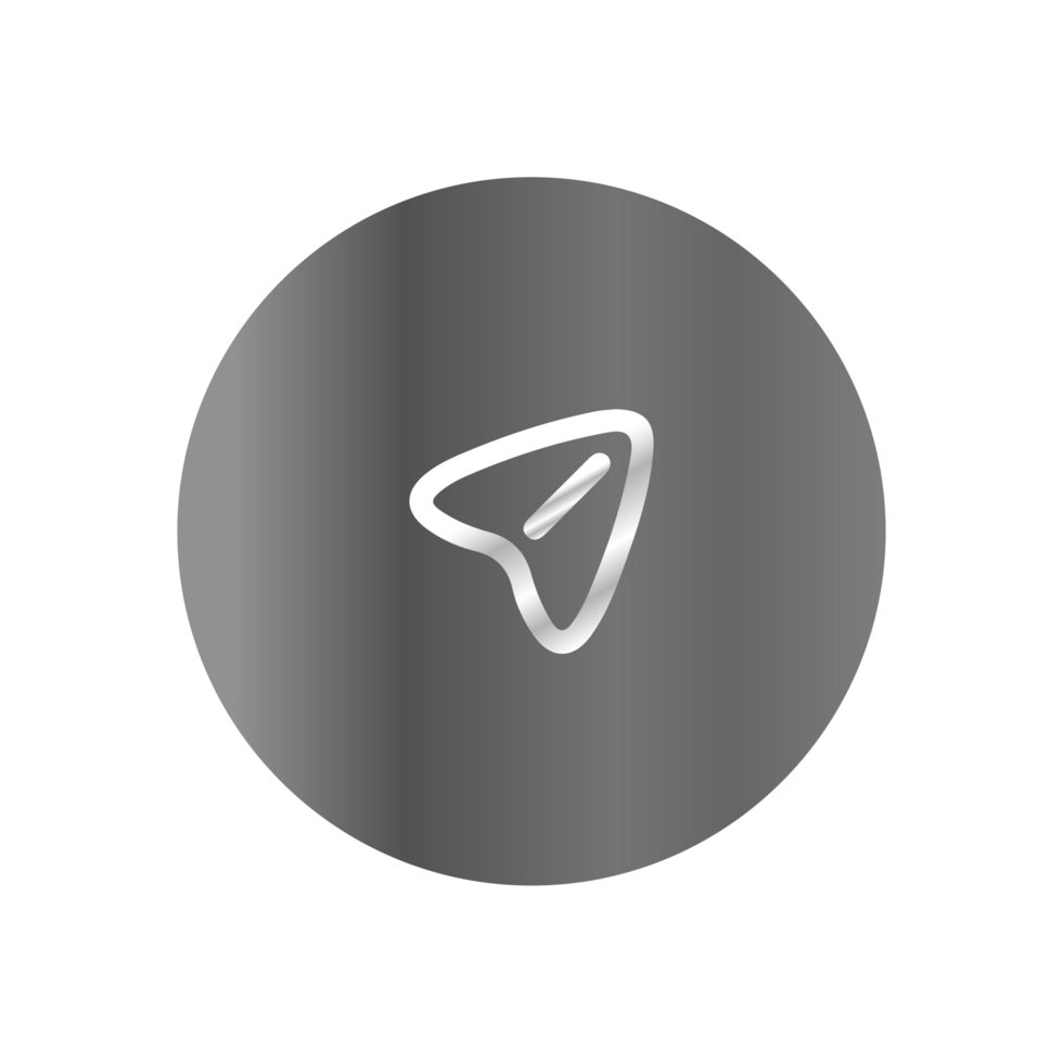 A white and gray icon with a black background png