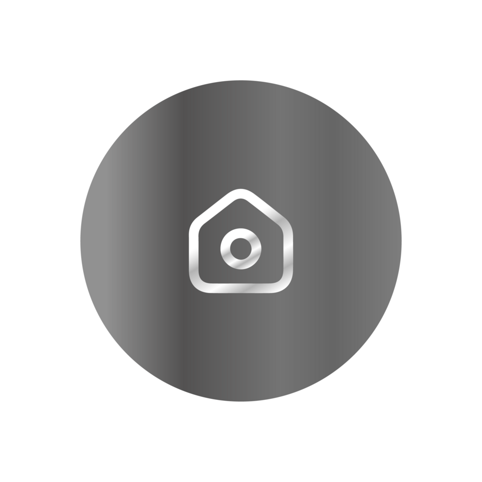A house icon on a black background png